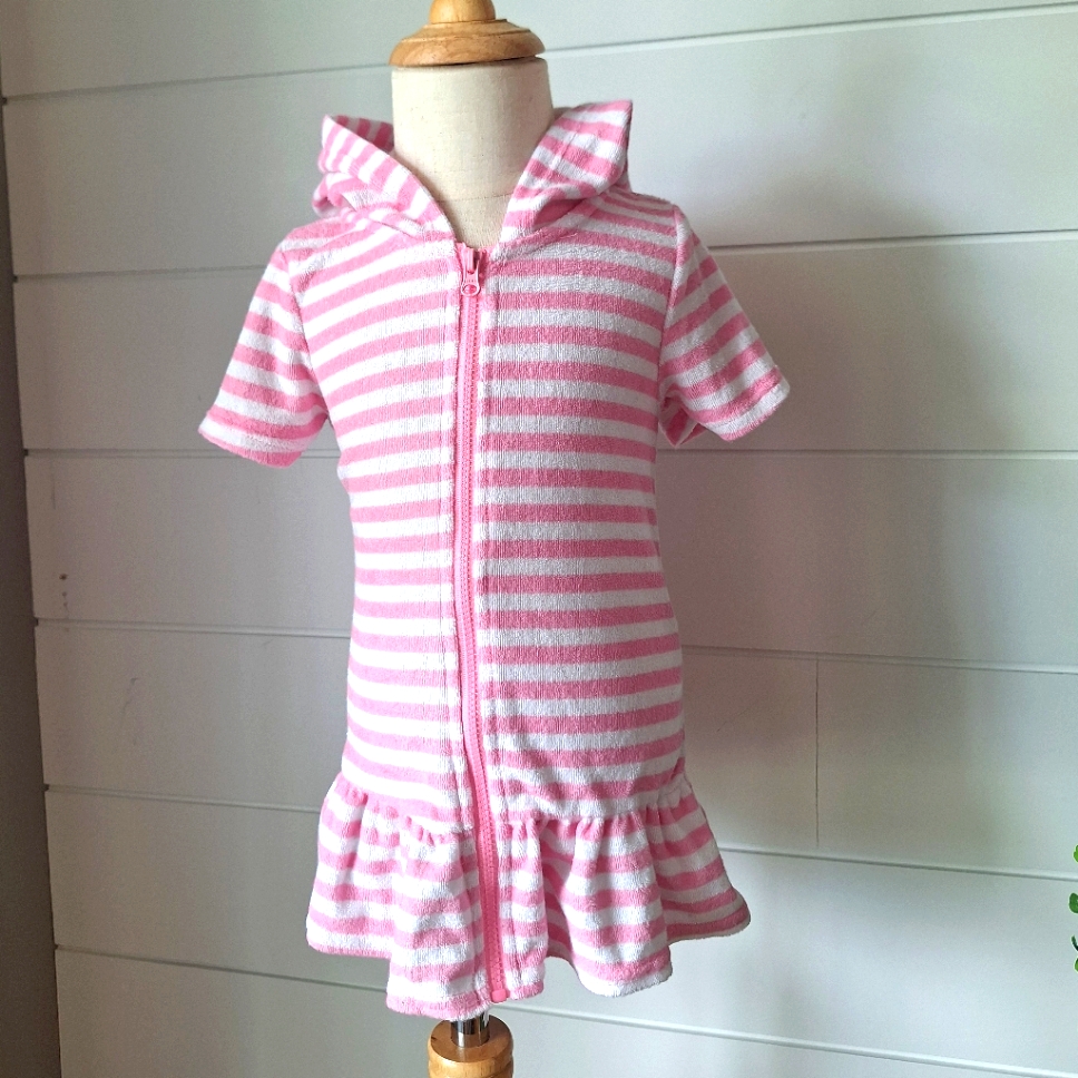 Striped Pink Swim Cover